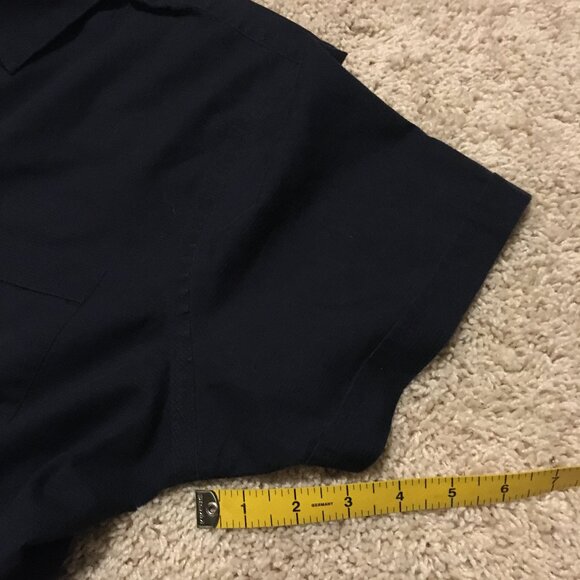 Van Heusen Dark Navy Blue Slim Fit Button Down Shirt - Picture 16 of 16